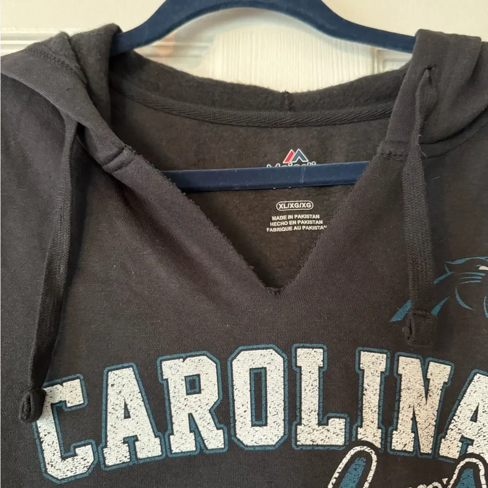 NWT Carolina Panthers Hooded Sweatshirt Hoodie Black - Picture 3 of 3